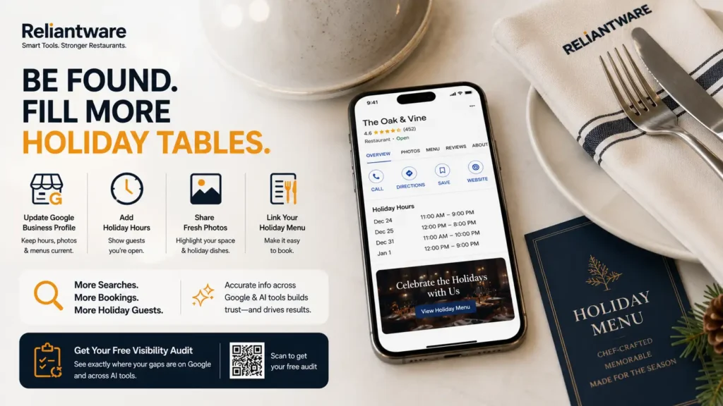 Make Your Restaurant Visible Where Holiday Diners Are Searching